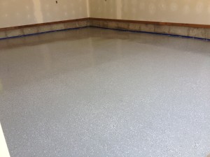 After - Garage Floor Epoxy with Flakes