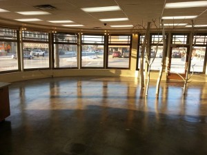 Polished Concrete with Stain & Sealed